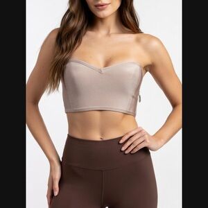 House of CB LOTUS Beige Bandeau Tube Top Small US4-6 $55